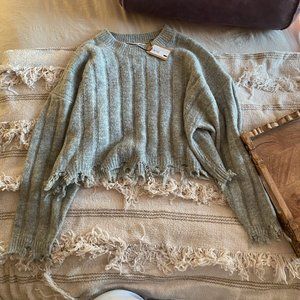 Grey crop sweater